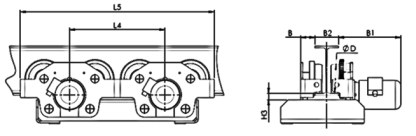 ELECTRIC WIRE ROPE HOIST WITH MONORAIL TROLLEY TYPE MTY REEVING 4/1